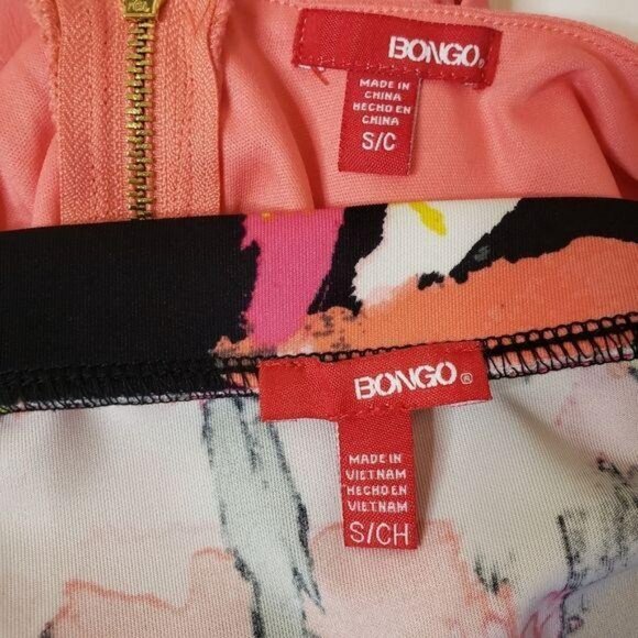 Bongo Cut-Out Coral Crop Top & Abstract Midi Skirt Set fun street wear fire cool - Picture 9 of 9